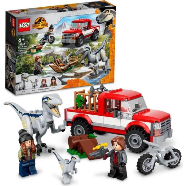 LEGO Jurassic World 76946 Chytenie velociraptorov Blue a Bety