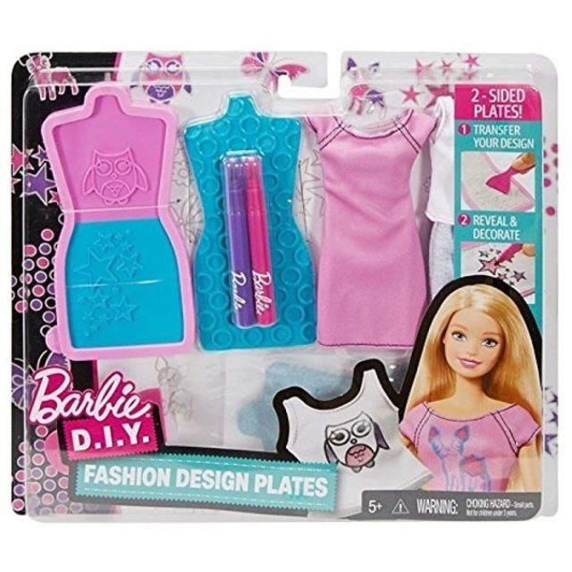 Barbie D.I.Y. módní návrhářské šablony ružovotyrkysové, Mattel DYV67