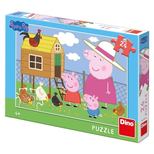 Dino Puzzle Peppa Pig: Slepičky 24 dílků