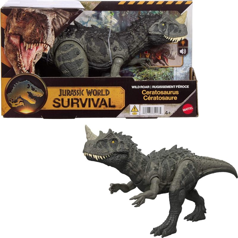 Mattel jurský svět: dinosaurus s divokým řevem ceratosaurus, jkl77