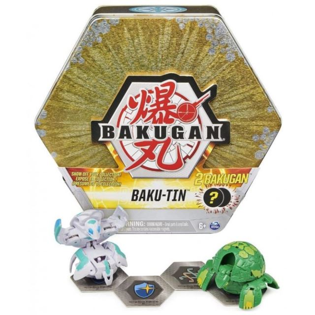 Bakugan Plechový box s exkluzivním Bakuganem S3, zlatý