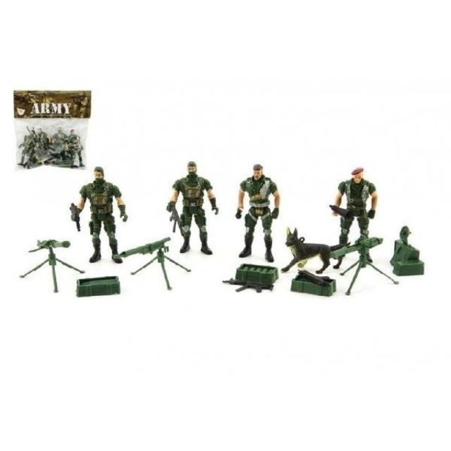 Figurky 4 vojáci s doplňky 6 cm