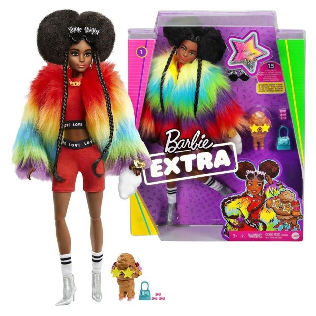 Barbie Extra Stylová dlouhovláska s hnědým pudlem, Mattel GVR04