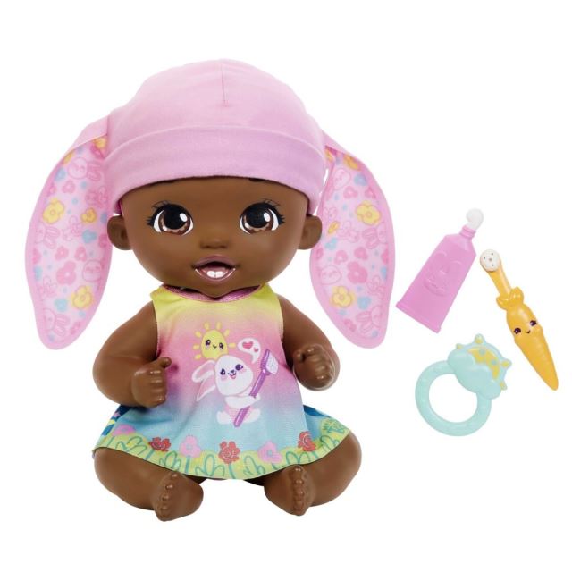 Mattel My Garden Baby™ Králičie bábätko a prvé zúbky černoška, HGC11