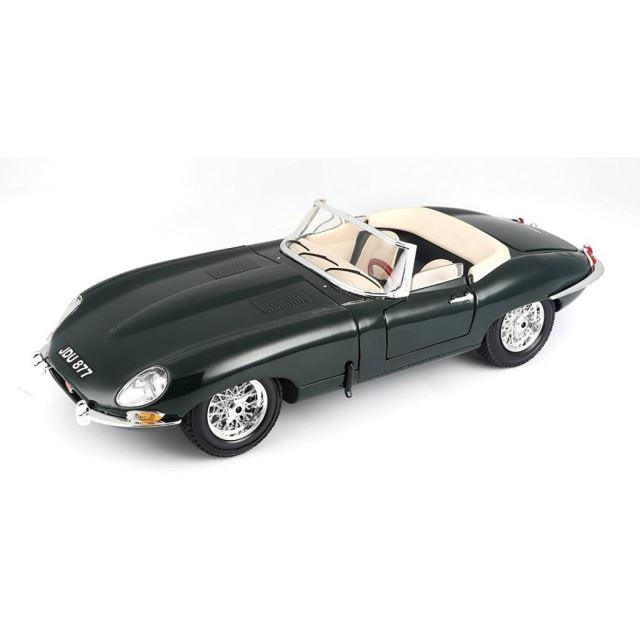 Bburago JAGUAR E-type Cabriolet zelené 1:18