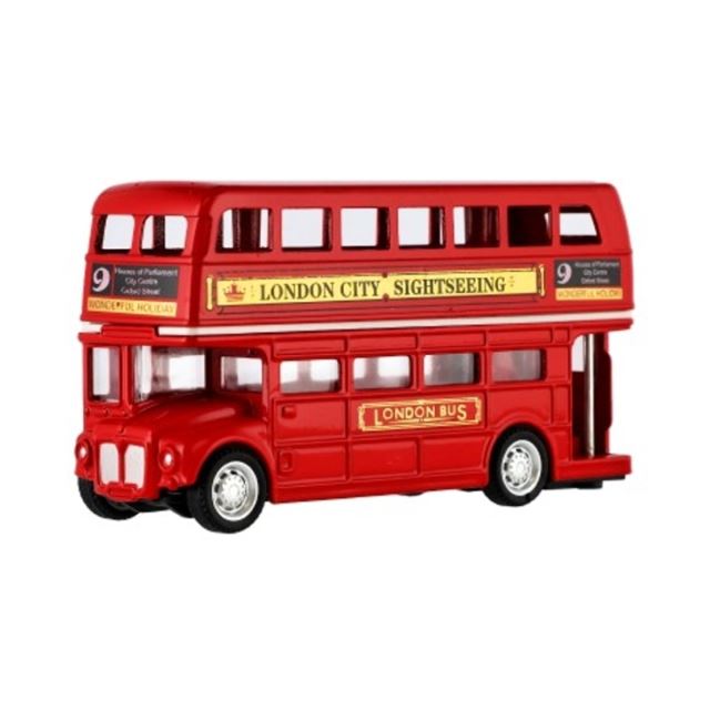 Autobus Londýn, červený poschodový 12cm