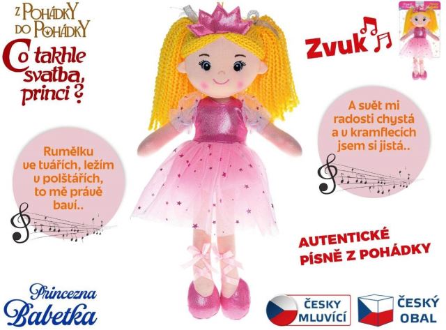 Bábika Princezná Babetka česky spievajúca 35cm