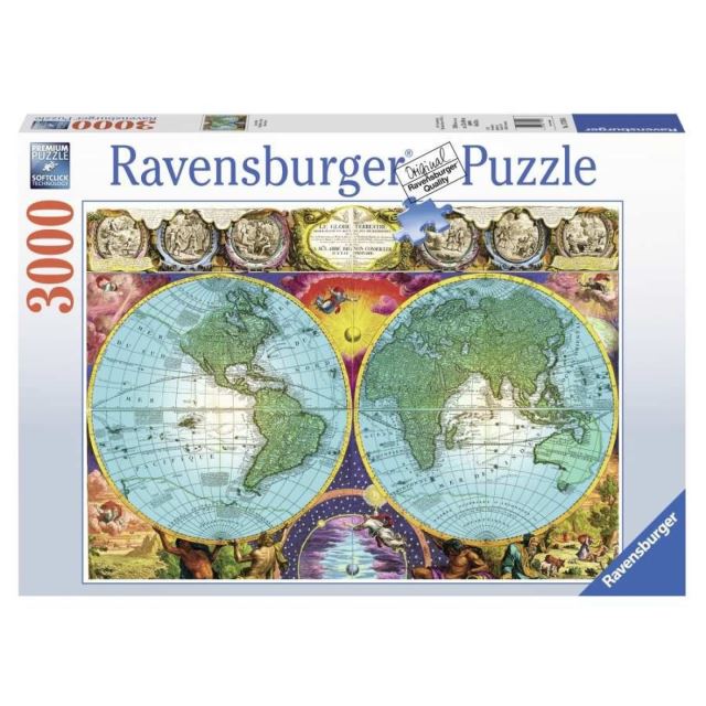 Puzzle Antická mapa 3000d. Ravensburger