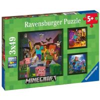 Ravensburger 05621 Puzzle Minecraft Biomes 3x49 dielikov