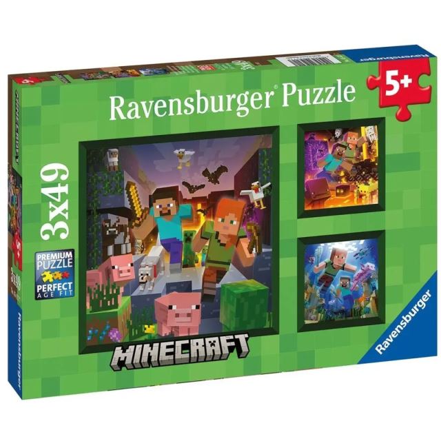 Ravensburger 05621 Minecraft Biomes 3x49 dílků