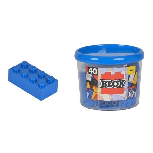 Blox 40 Kostičky modré v boxu