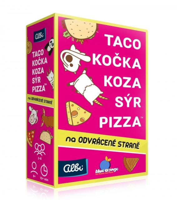 Albi Taco, mačka, koza, syr, pizza na odvrátenej strane - kartová hra