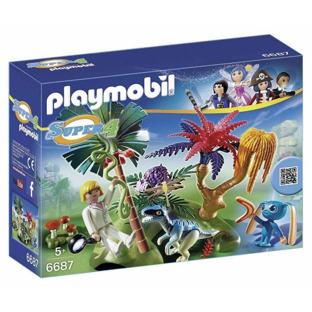 Playmobil 6687 Ztracený ostrov s Alienem a Raptorem