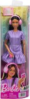 Barbie® Modelka 245 vo fialových prúžkatých šatách, Mattel JJN58 (1)