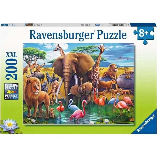 Ravensburger 13292 Puzzle Zvířata u napajedla 200 dílků XXL