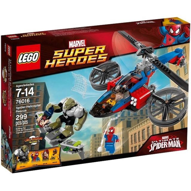 LEGO Super Heroes 76016 Spiderman: Pavoučí záchranný vrtulník
