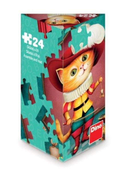 Dino Puzzle KOCOUR V BOTÁCH 24 triangl