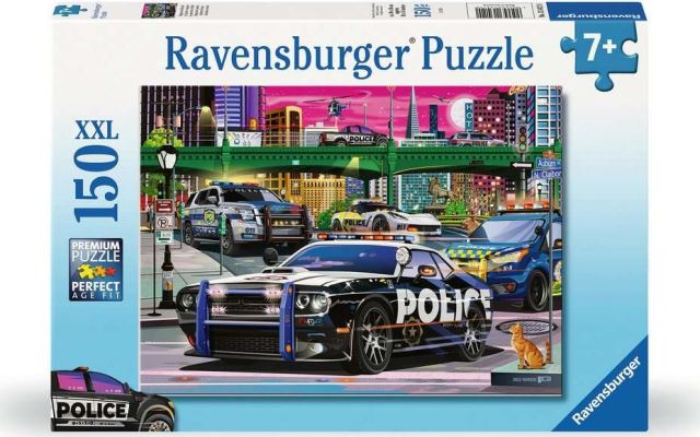Ravensburger13412 Puzzle Policajný zásah 150 dielikov
