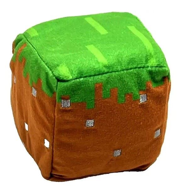 Mattel MINECRAFT Plyšové bloky 8 cm TRÁVNY BLOK