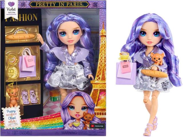 MGA Rainbow High Fashion bábika v Paríži - Violet Willow