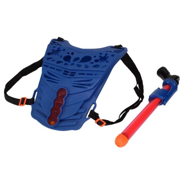 Vodní sada Pumpovací pistole 33 cm + Vesta modrá