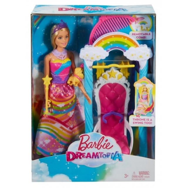 Barbie princezna s duhovou houpačkou, Mattel FJD06