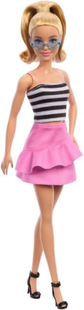 Barbie® Modelka 213 Ružová sukňa a pruhovaný top, Mattel HRH11