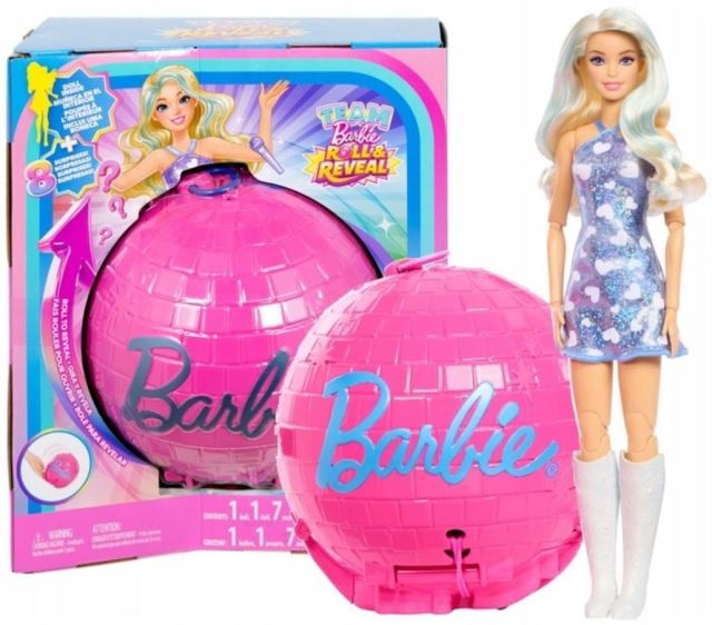 Mattel Barbie® TEAM ROLL & REVEAL Rozjazd kariéry popstar, JMK19