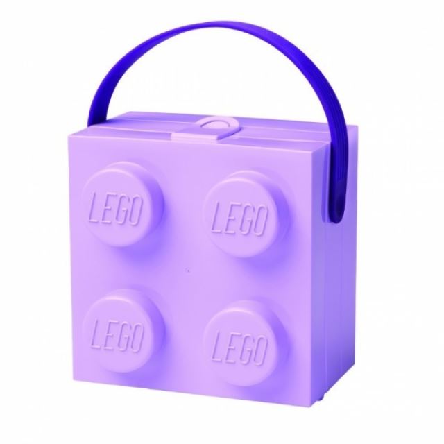 LEGO Svačinový box s rukojetí fialový