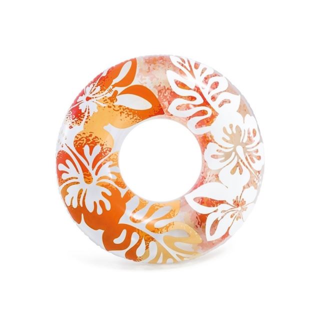 Intex 59251 Kruh plovací Květiny 91cm oranžový