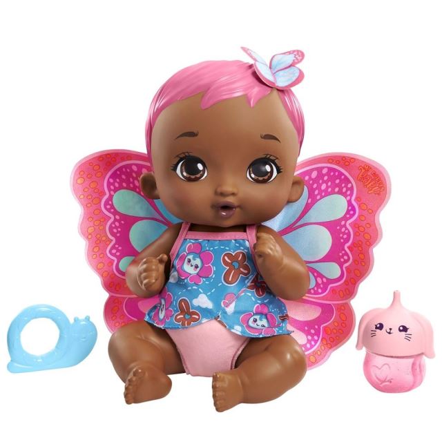 Mattel My Garden Baby™ Ružový Motýlek Feed & Change, GYP12