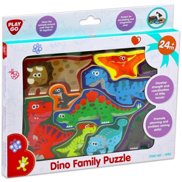 PlayGo 1993 Puzzle/Vkladačka doskové dinosaury