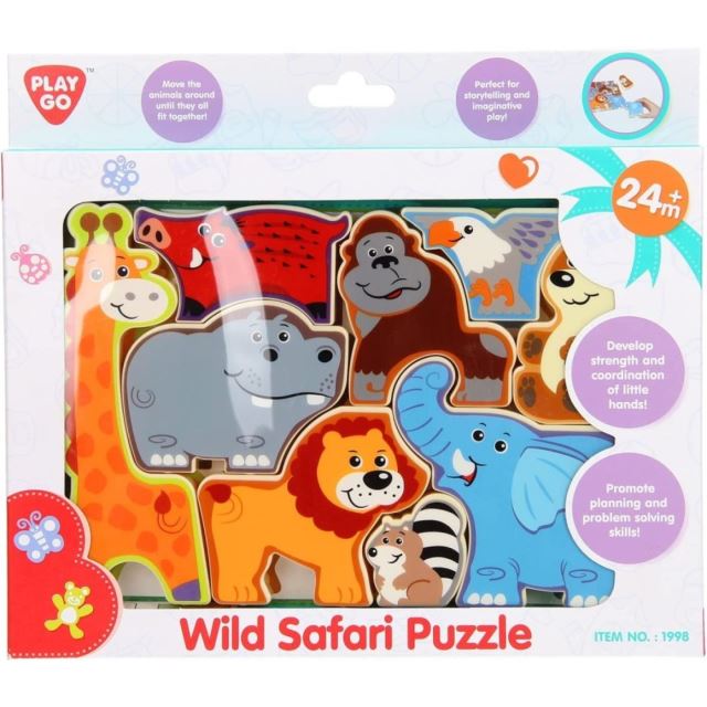 PlayGo 1996 Puzzle/Vkladačka doskové safari