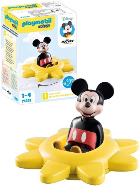 Playmobil 1.2.3 & Disney 71321 Mickeyho točiace sa slnko s funkciou hrkálky