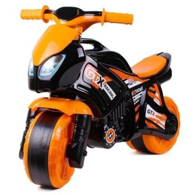 Odrážadlo motorka GTX Racing oranžovo-čierna 35x53x74cm