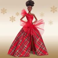 Mattel Barbie Vianočná bábika černoška 2024, HRM62 (1)