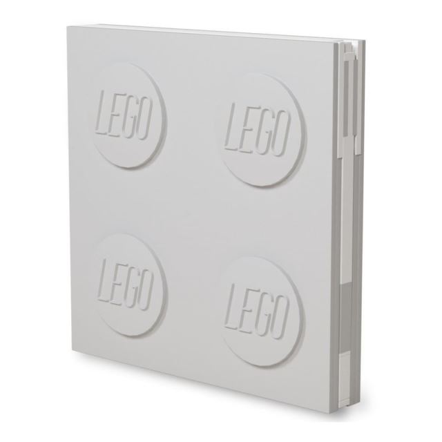 LEGO Zápisník s gelovým perem jako klipem - šedý