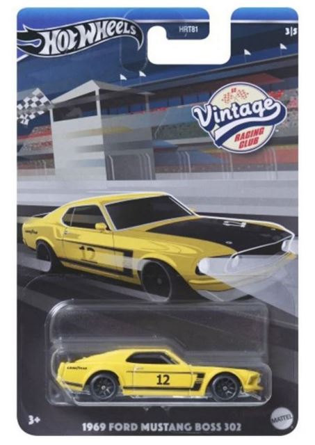 Hot Wheels® VINTAGE RACING CLUB 1969 Ford Mustang Boss 302 3/5