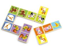 VIGA Drevené domino Zvieratká z farmy (2)