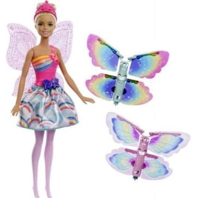 Barbie Létající víla s křídly běloška, Mattel FRB08