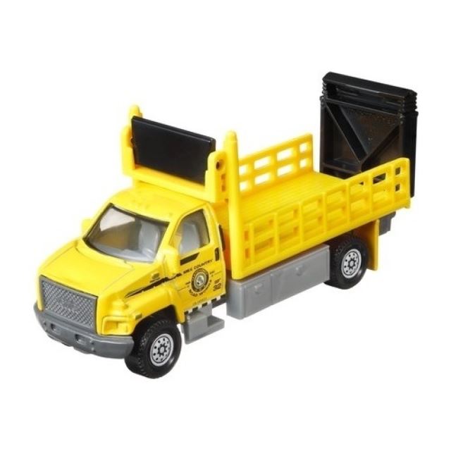 Matchbox Cestný servis, žlté auto s korbou