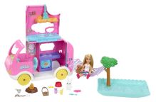 Mattel Barbie Chelsea 2 v 1 Karavan s panenkou, HNH90 (3)