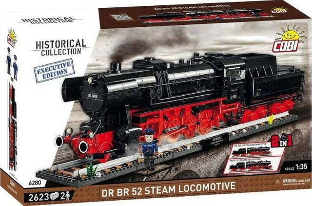 Cobi 6280 Executive Edition 1:35 Parná lokomotíva DR BR 52/TY2 s tendrem