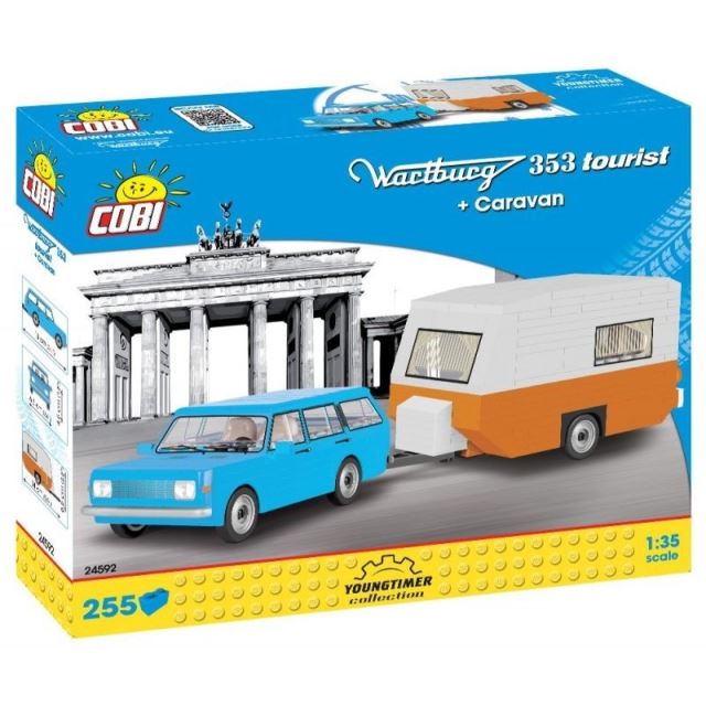 COBI 24592 Youngtimer – Wartburg 353 tourist s karavanem