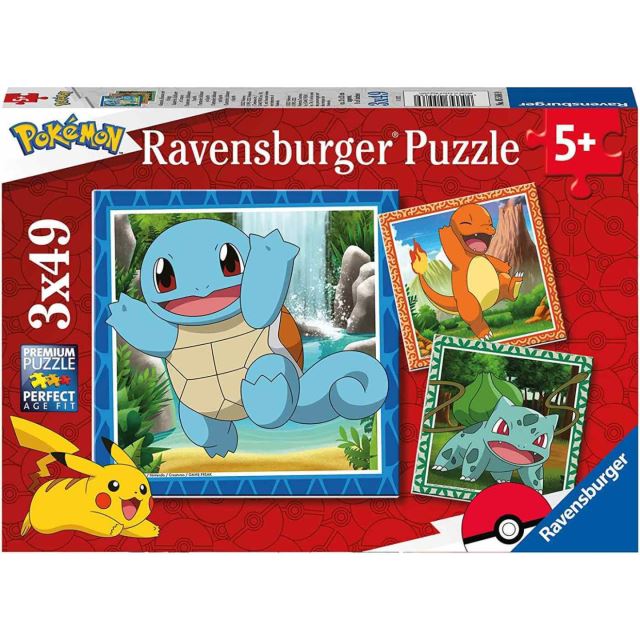 Ravensburger 05586 Puzzle Vypustite Pokémonov 3x49 dielikov