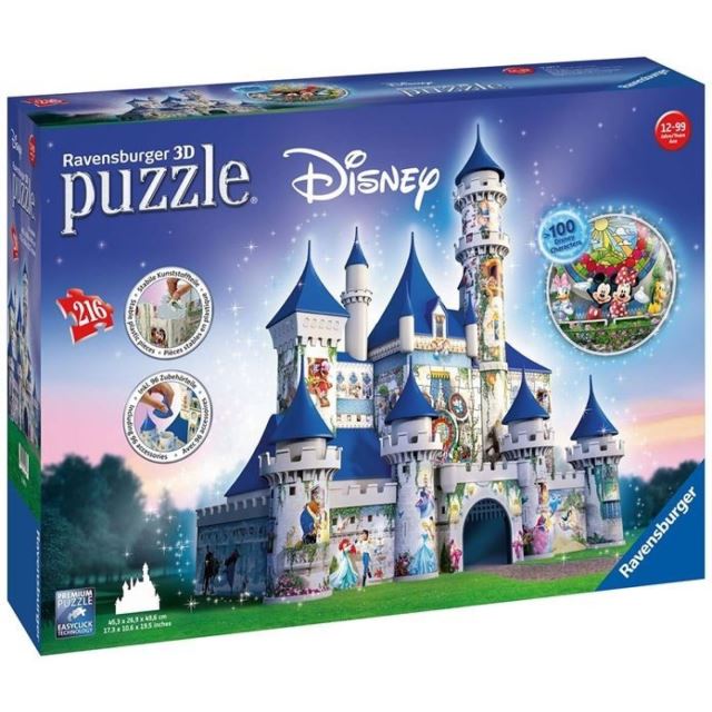 3D Puzzle Disney zámek 216 dílků, Ravensburger