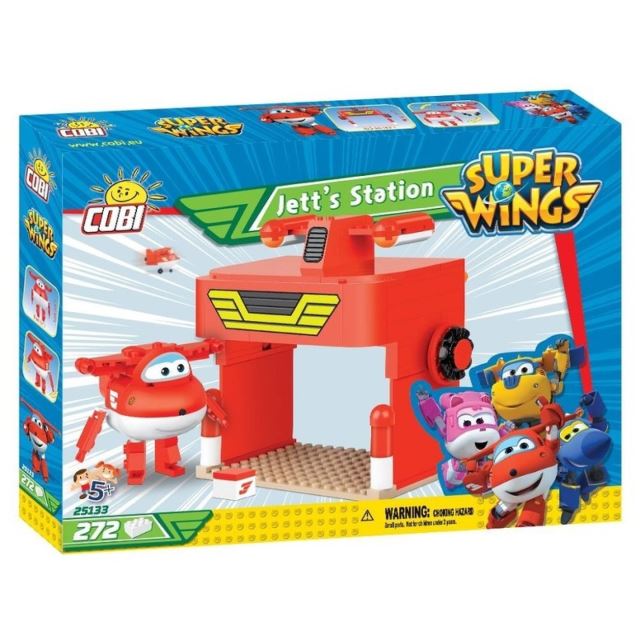 COBI 25133 Super Wings Svetobežník Jett a jeho hangár