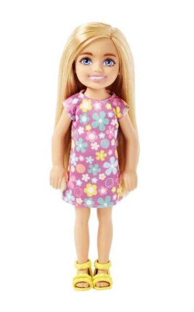 Barbie Chelsea bábika v kvetovaných šatách, Mattel HKD89