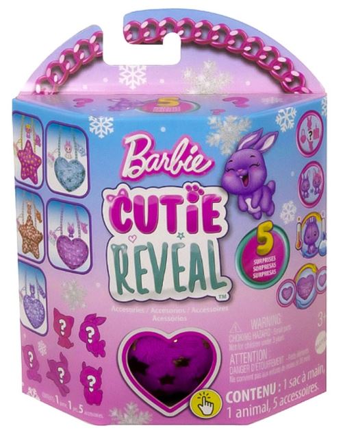 Mattel Barbie® Cutie Reveal™ Plyšová kabelka růžová hvězda HKR36