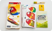 EUGY Papagáj 3D kartónová skladačka (4)